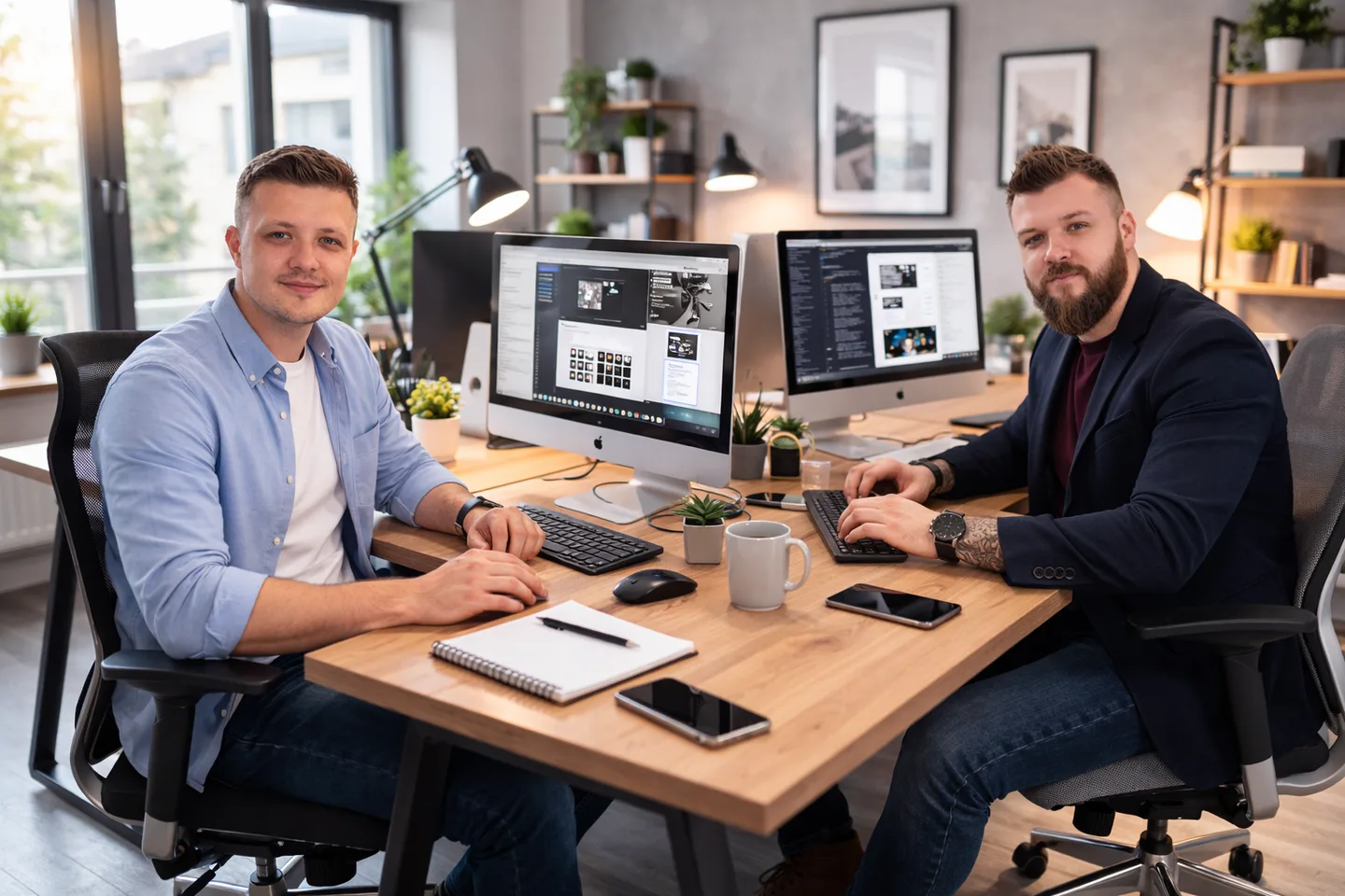 Alex and Cip, the Brilliant Digital team, at their Bourne office