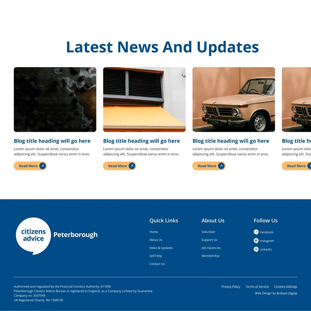 Citizens Advice Peterborough website screenshot 4